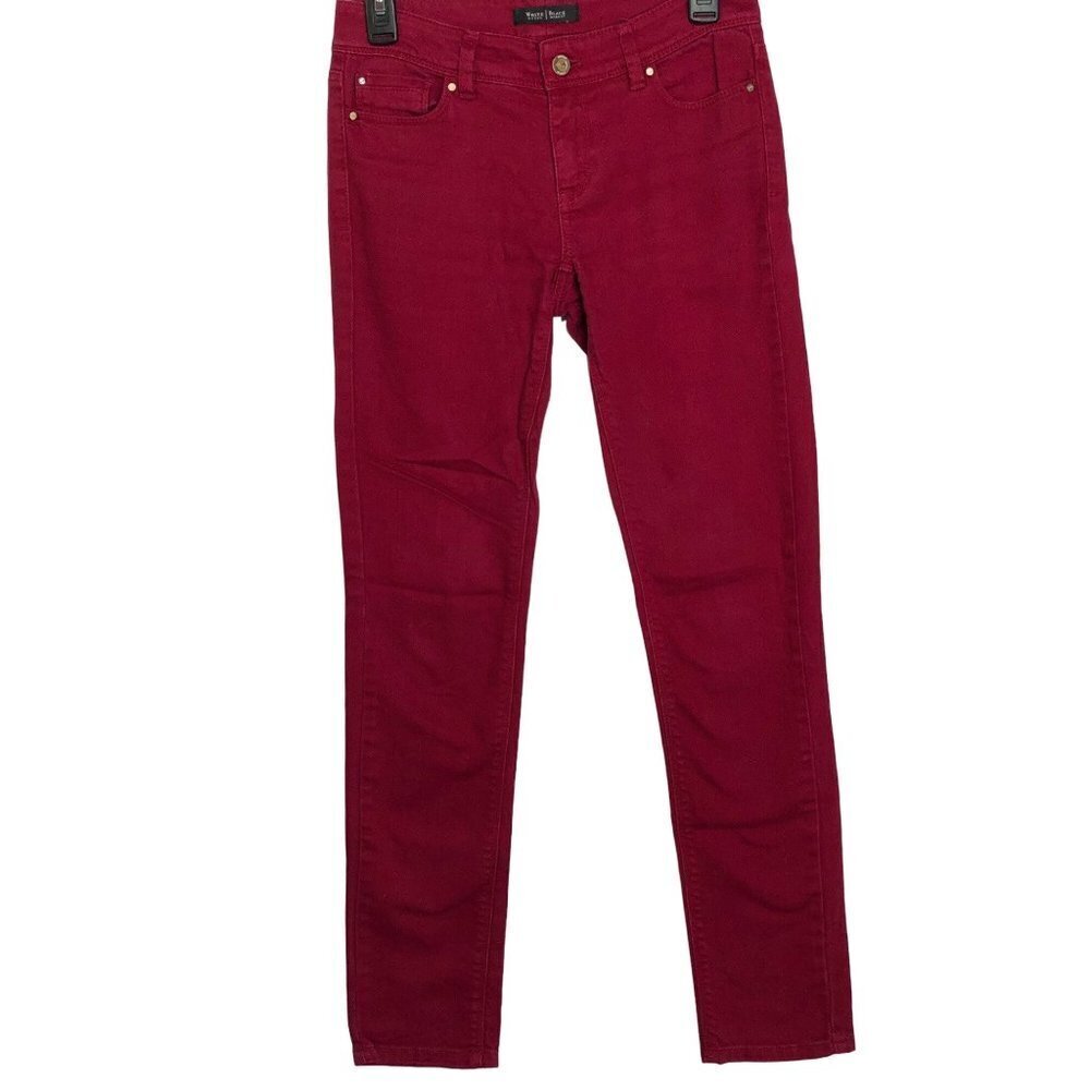 WHITE HOUSE BLACK MARKET BLANC  SLIM LEG JEANS SIZE 00R‎